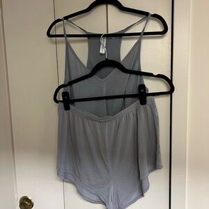 Athleta Light Blue Sleep Set - Tank (Sz S) and Shorts (Sz  M) - Nighttime Bliss